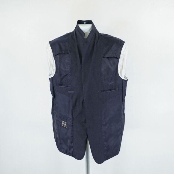 Jos A Bank Tailored Fit Signature Wool Blue Herringbone 42R Blazer / Suit Jacket - Picture 10 of 12